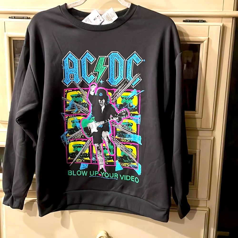 AC/DC sweatshirt. New with tags. size small.